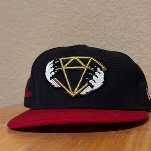 Diamond Supply Co. x Hall Of Fame x New Era Snapback Black Gold Red Adjustable